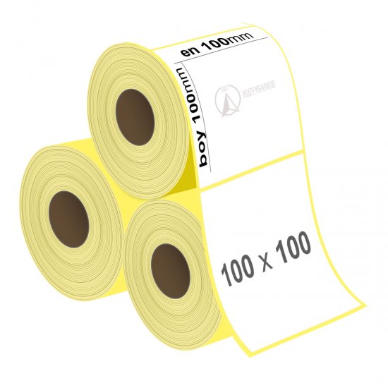 100 x 100 mm Kuşe Etiket - Sticker