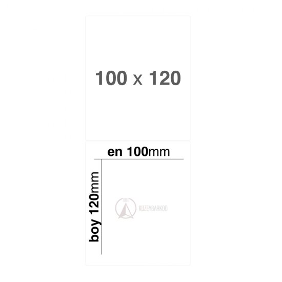 100 x 120 mm PP Opak Etiket - Sticker